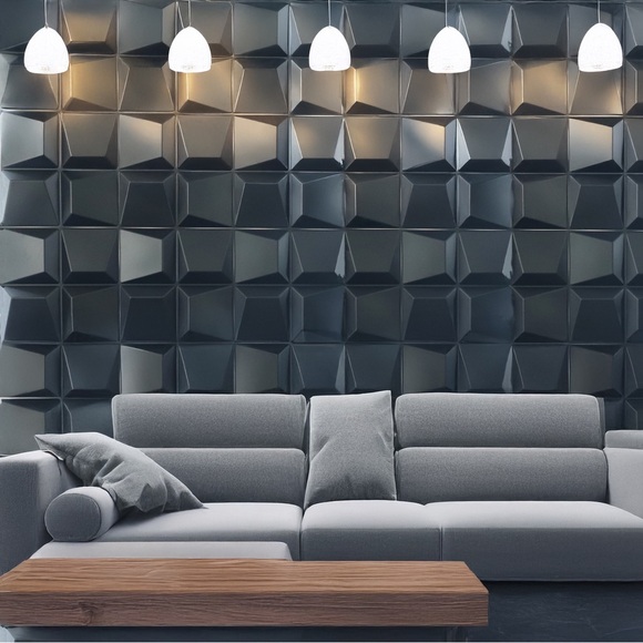 10 pack 3D Wall Panels Decor Tiles Textured Design PVC Waterproof 19.7 19.7” - Picture 5 of 8